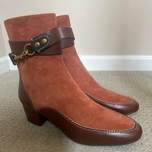 Coach Tan and Brown Ankle Boots